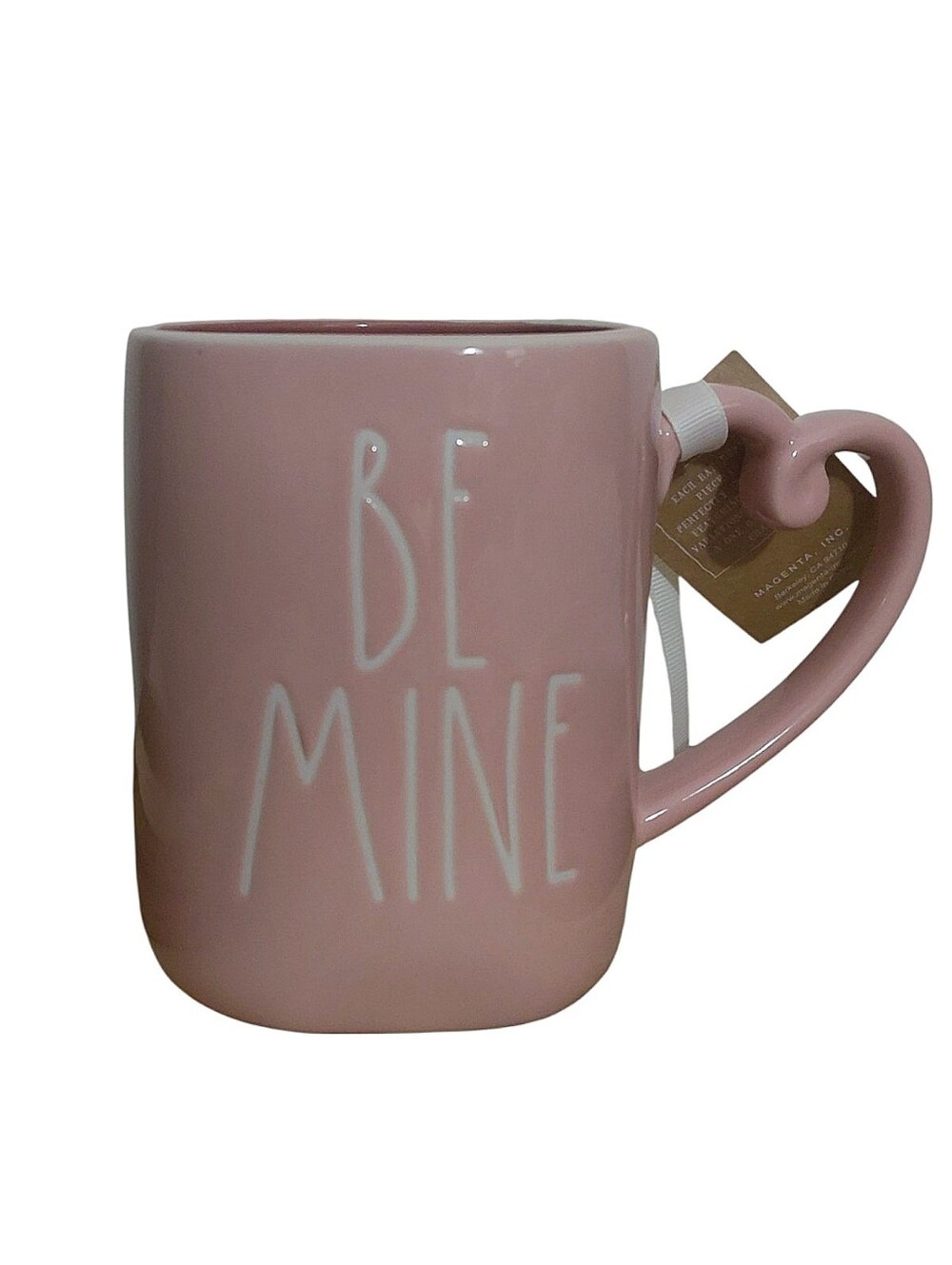 Rae Dunn Be Mine Heart Handle Ceramic Mug